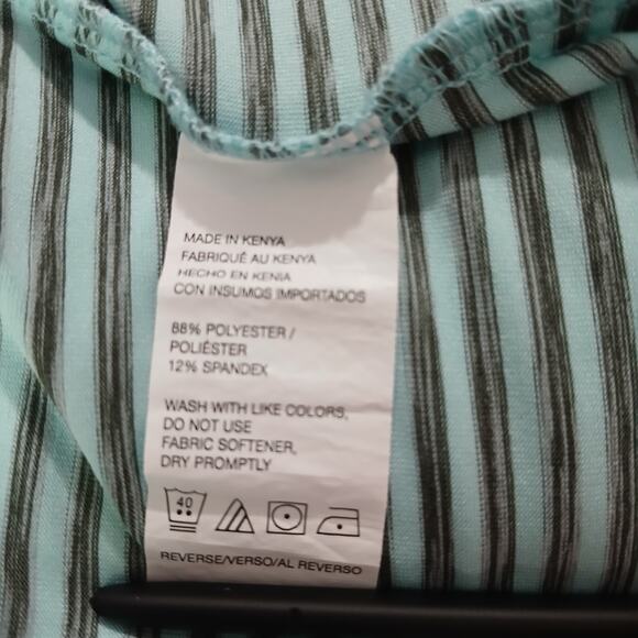 set of 2 Polo Shirts Xl/Med Short-sleeved Under Armour/GH Bass Striped easy care - Picture 16 of 16